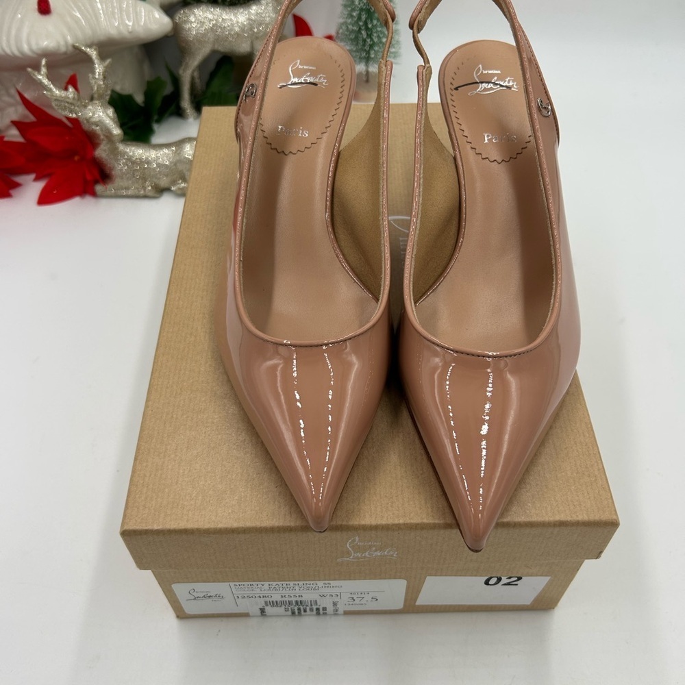 Christian louboutin women's sporty Kate 55 Patent Leather size 37 made Italy - Picture 6 of 10